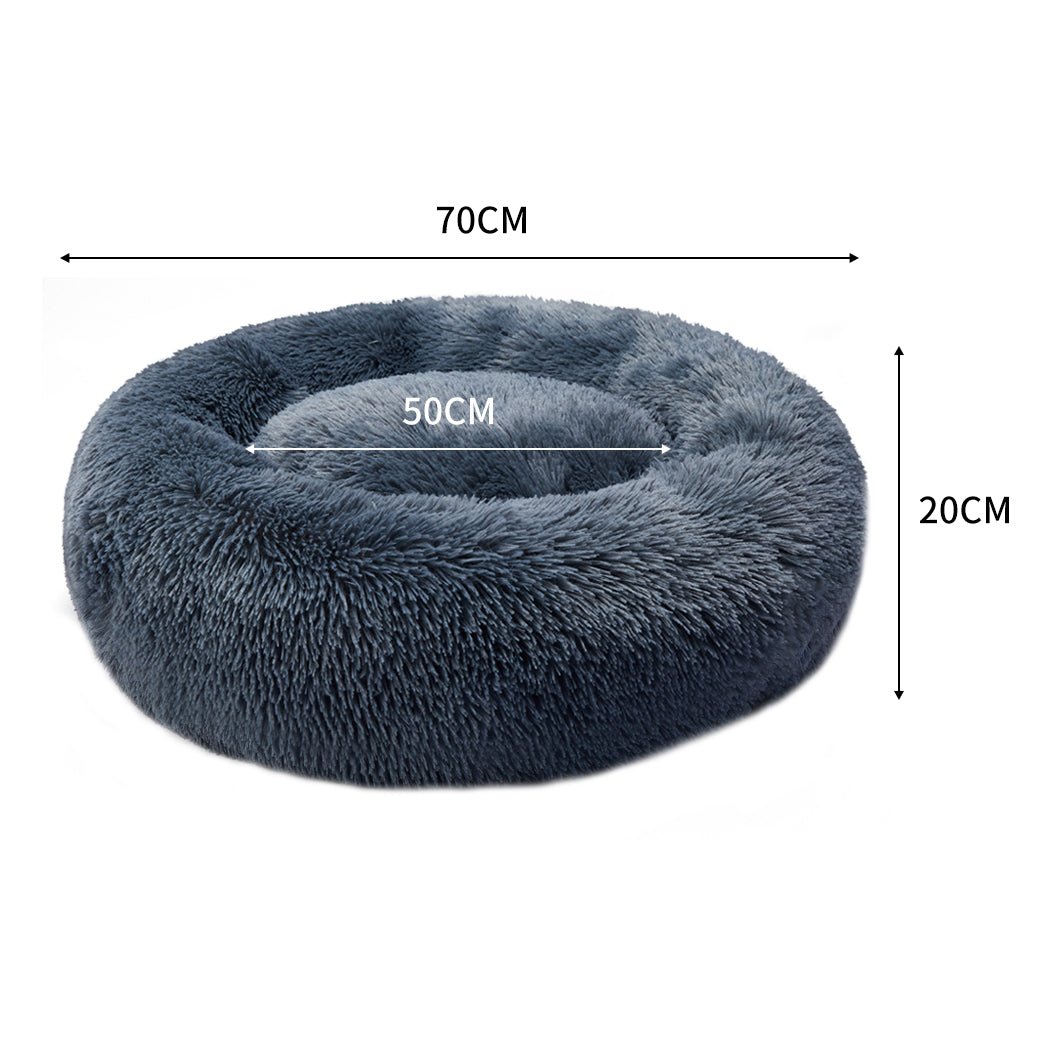 Pet Bed Dog Beds Mattress Bedding Cat Pad Mat Cushion Winter L Dark Grey - Bedzy Australia