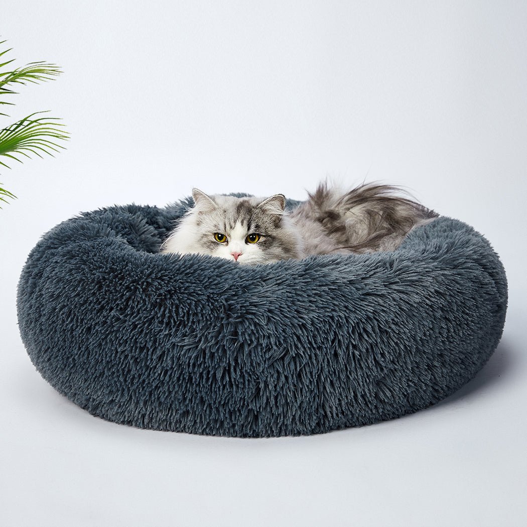Pet Bed Dog Beds Mattress Bedding Cat Pad Mat Cushion Winter L Dark Grey - Bedzy Australia
