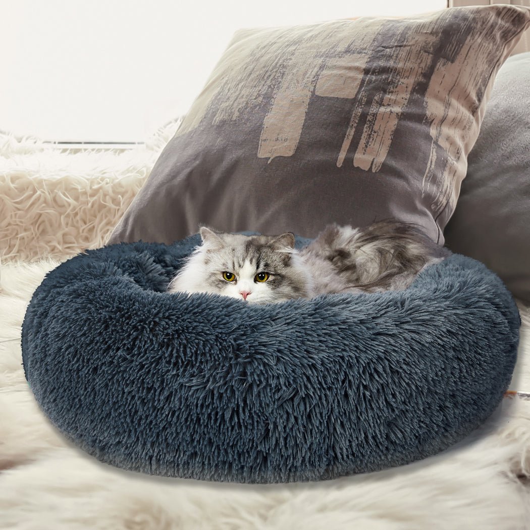 Pet Bed Dog Beds Mattress Bedding Cat Pad Mat Cushion Winter L Dark Grey - Bedzy Australia