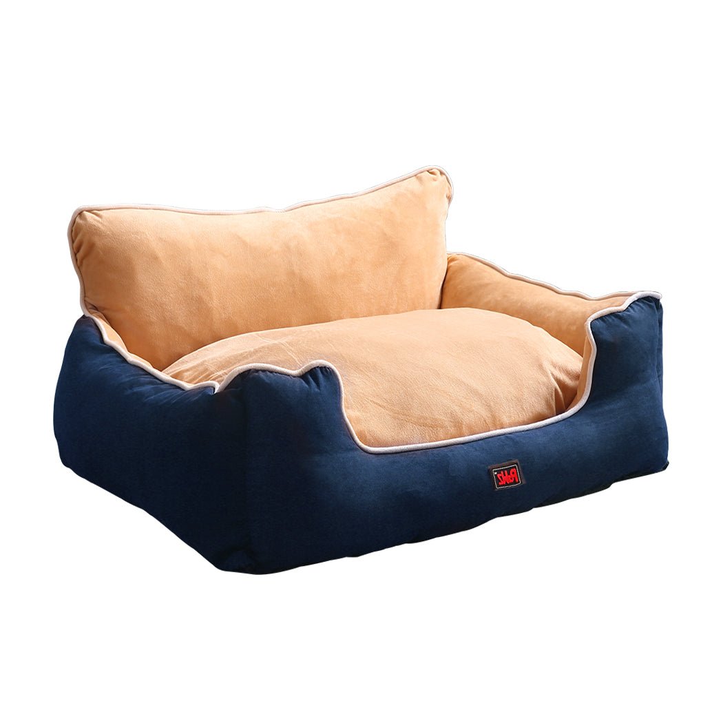 Pet Bed Dog Puppy Beds Cushion Pad Pads Soft Plush Cat Pillow Mat Blue L - Bedzy Australia
