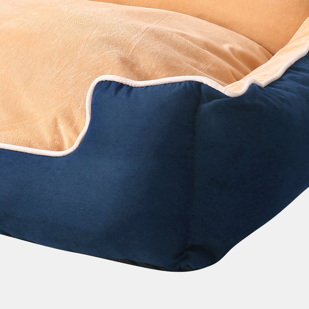 Pet Bed Dog Puppy Beds Cushion Pad Pads Soft Plush Cat Pillow Mat Blue L - Bedzy Australia