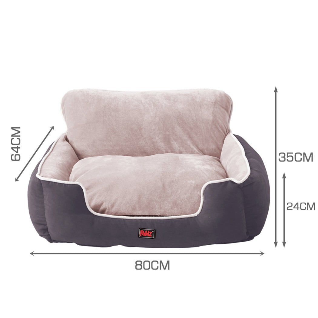 Pet Bed Dog Puppy Beds Cushion Pad Pads Soft Plush Cat Pillow Mat Grey L - Bedzy Australia