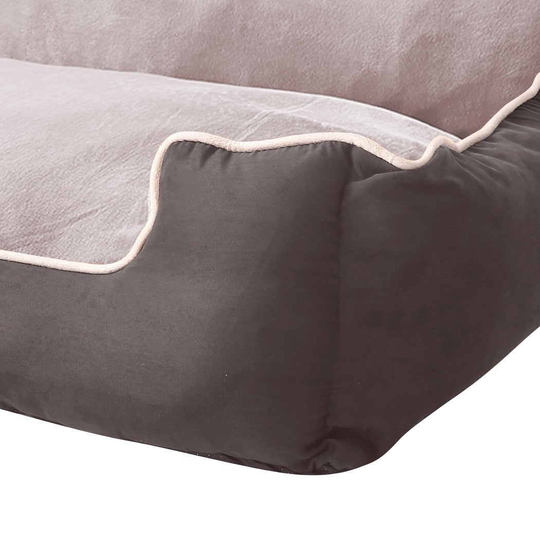 Pet Bed Dog Puppy Beds Cushion Pad Pads Soft Plush Cat Pillow Mat Grey L - Bedzy Australia