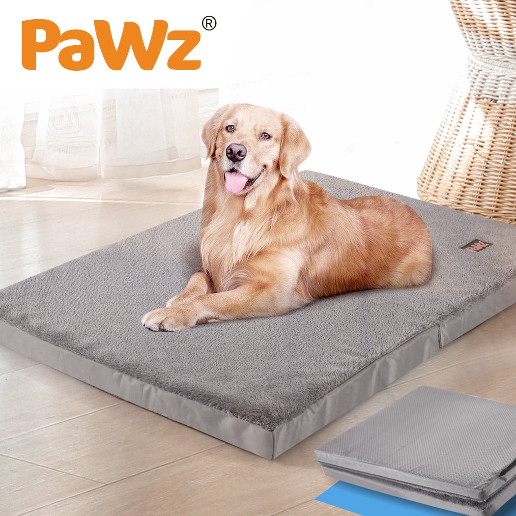Pet Bed Foldable Dog Puppy Beds Cushion Pad Pads Soft Plush Black XXL - Bedzy Australia