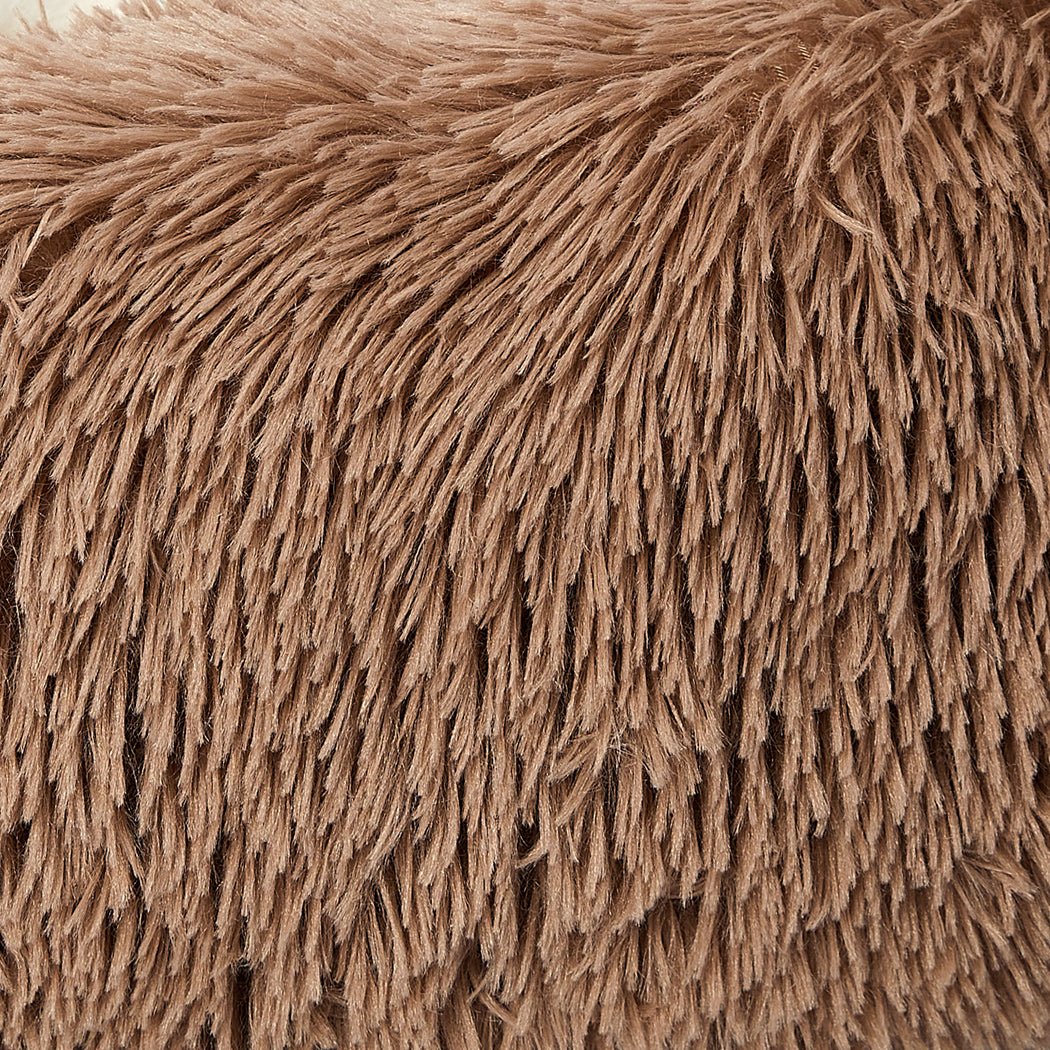 Pet Bed Mattress Dog Beds Bedding Cat Pad Mat Cushion Winter L Brown - Bedzy Australia
