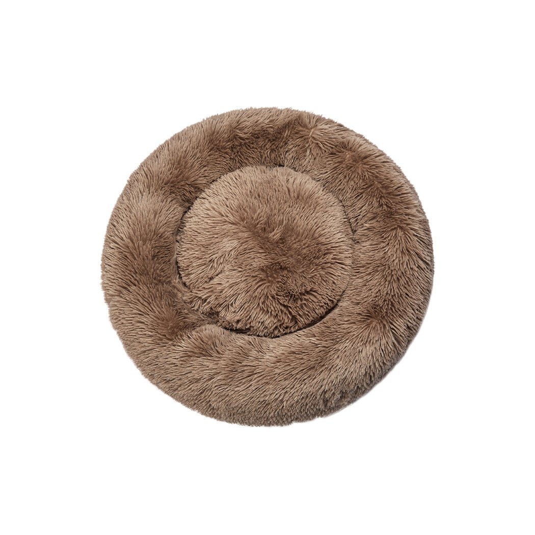 Pet Bed Mattress Dog Beds Bedding Cat Pad Mat Cushion Winter M Brown - Bedzy Australia