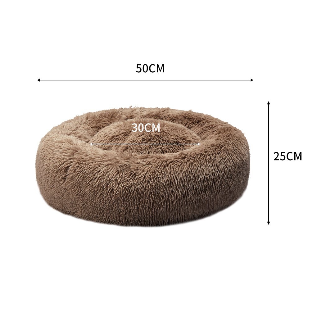 Pet Bed Mattress Dog Beds Bedding Cat Pad Mat Cushion Winter S Brown - Bedzy Australia