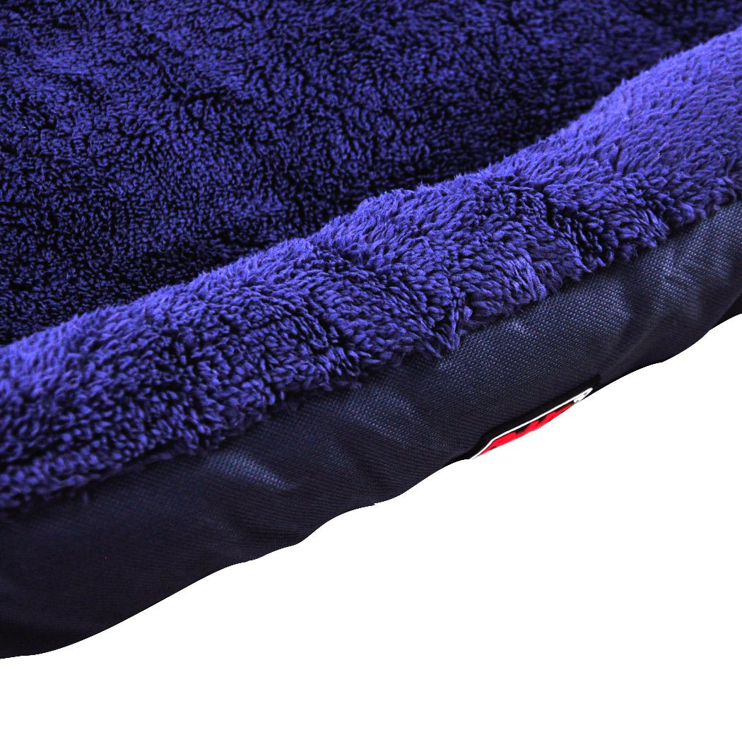 Pet Bed Mattress Dog Cat Pad Mat Cushion Soft Winter Warm Large Blue - Bedzy Australia