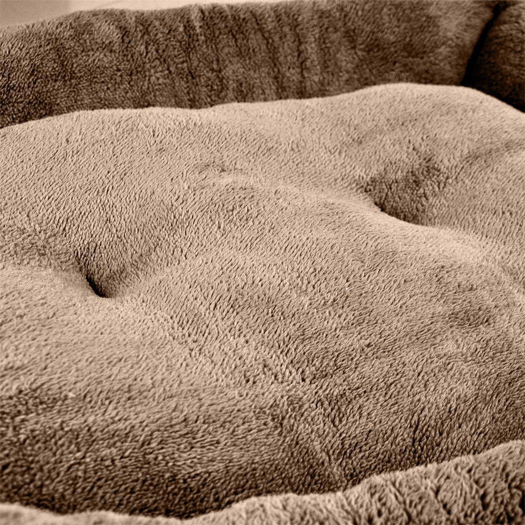 Pet Bed Mattress Dog Cat Pad Mat Cushion Soft Winter Warm Large Cream - Bedzy Australia
