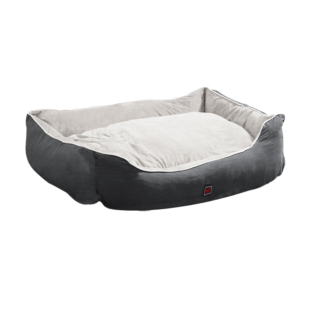 Pet Bed Mattress Dog Cat Pad Mat Puppy Cushion Soft Warm Washable L Grey - Bedzy Australia