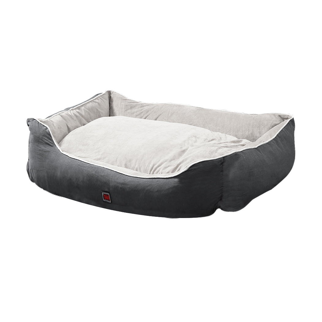 Pet Bed Mattress Dog Cat Pad Mat Puppy Cushion Soft Warm Washable L Grey - Bedzy Australia