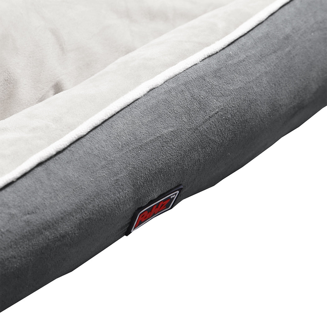 Pet Bed Mattress Dog Cat Pad Mat Puppy Cushion Soft Warm Washable L Grey - Bedzy Australia