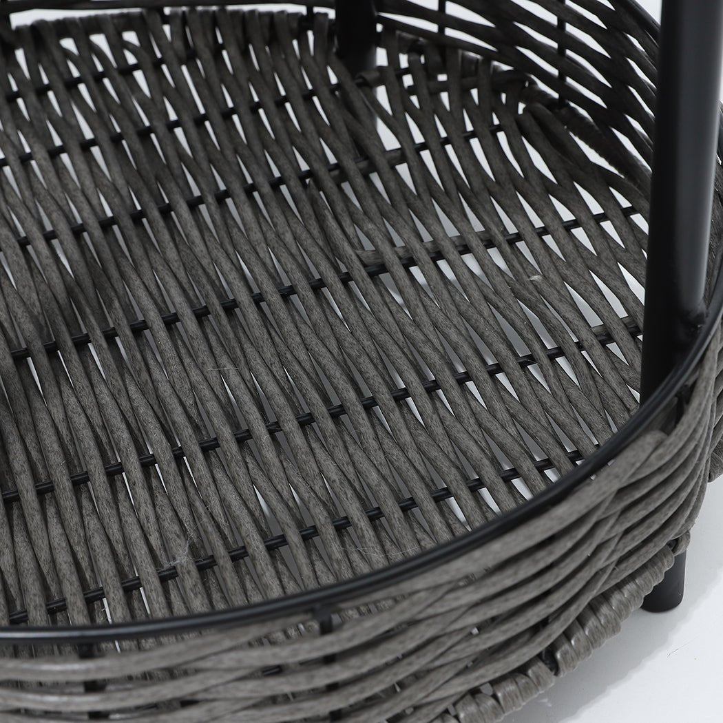 Rattan Pet Bed Elevated Raised Cat Dog House Wicker Basket Kennel Table - Bedzy Australia
