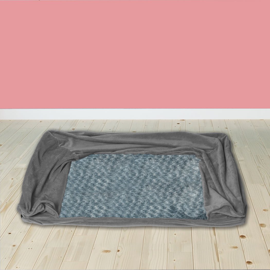 Replacement Pet Bed Cover Soft Warm Plush Velvet L - Bedzy Australia