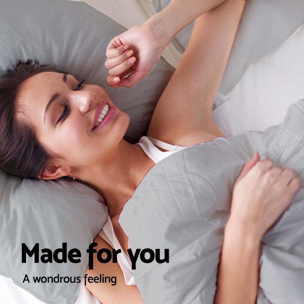 Queen Size Classic Quilt Cover Set - Grey - Bedzy Australia