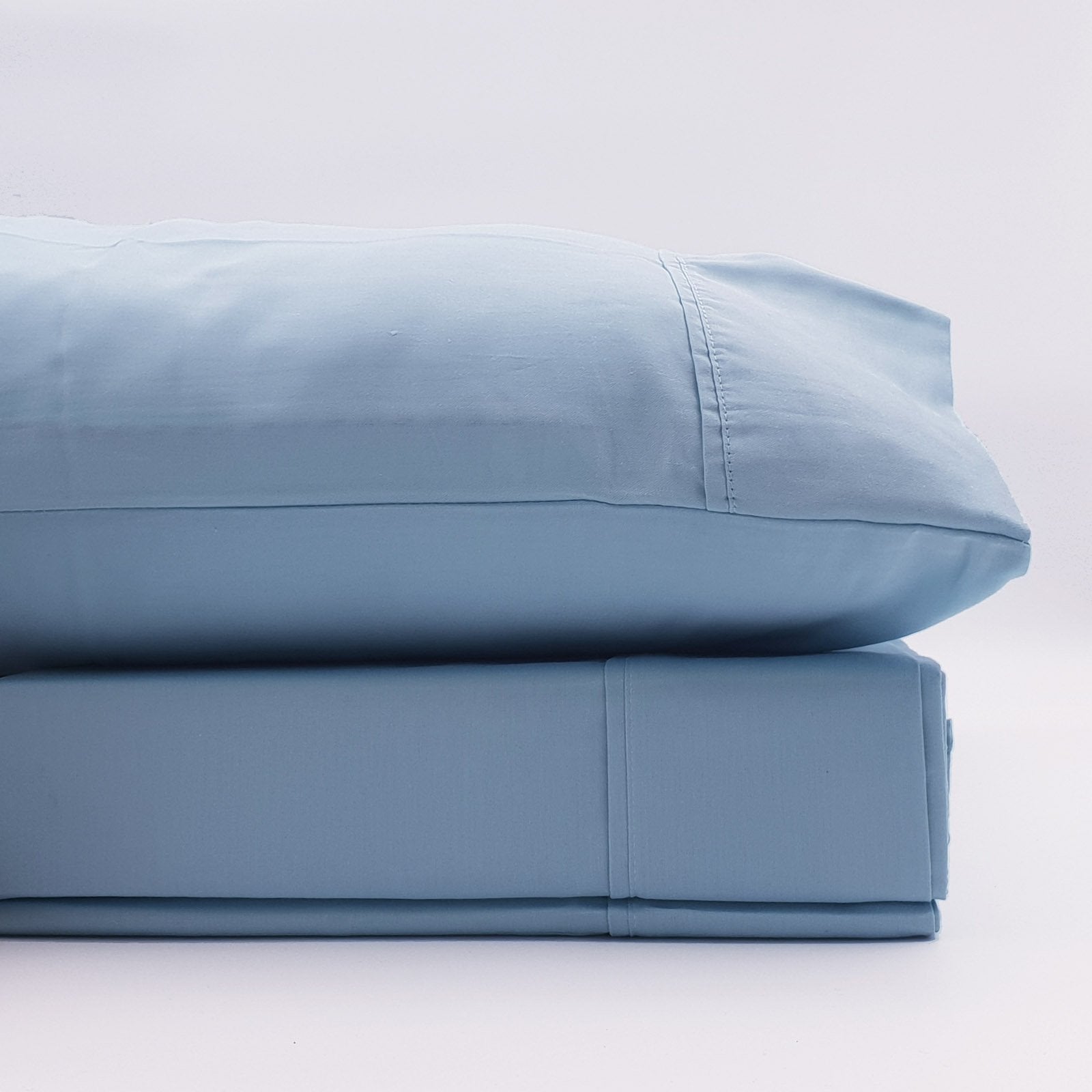 Renee Taylor 1500 Thread Count Pure Soft Cotton Blend Flat & Fitted Sheet Set King Indigo - Bedzy Australia