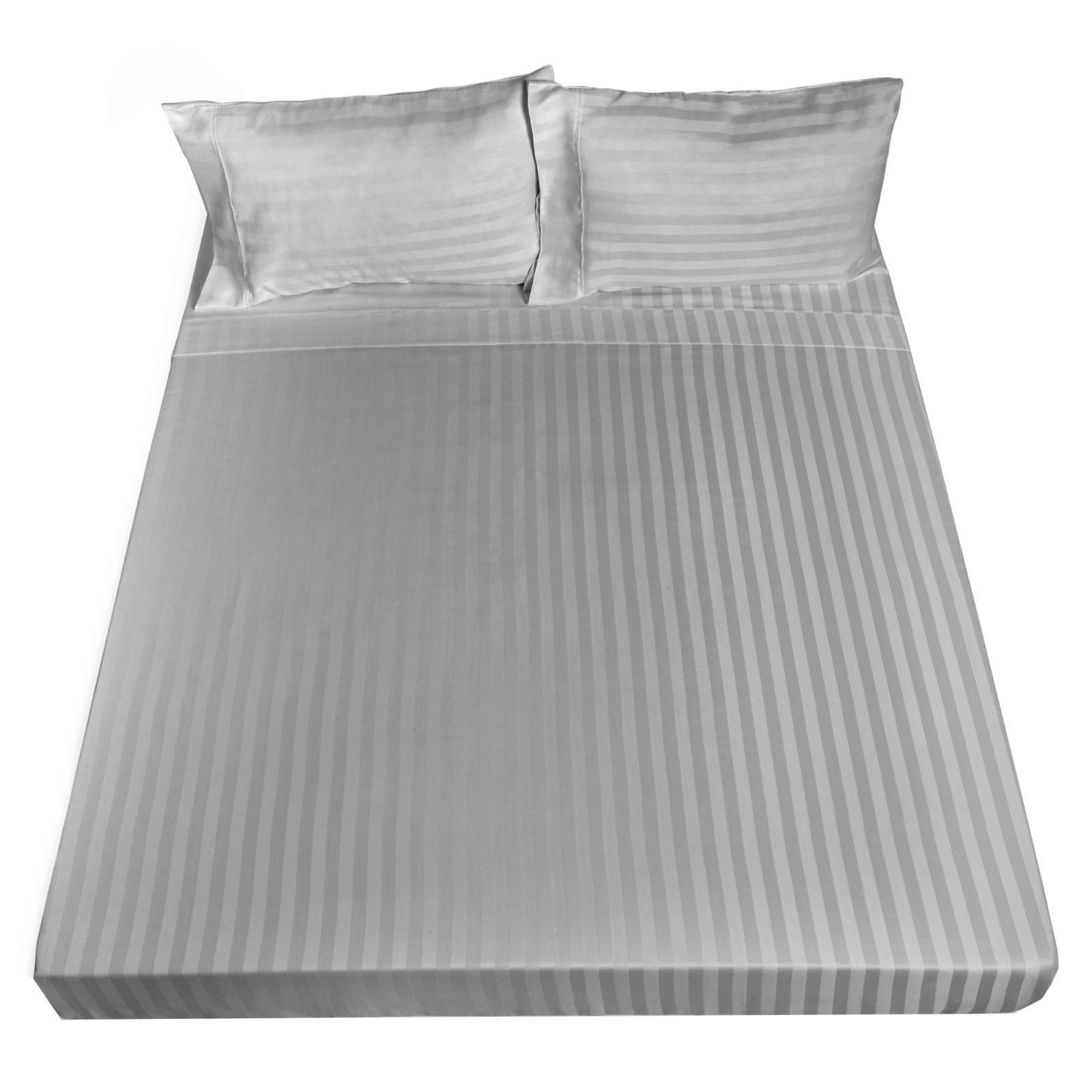 Royal Comfort 1200TC Sheet Set Damask Cotton Blend Ultra Soft Sateen Bedding Queen Silver - Bedzy Australia