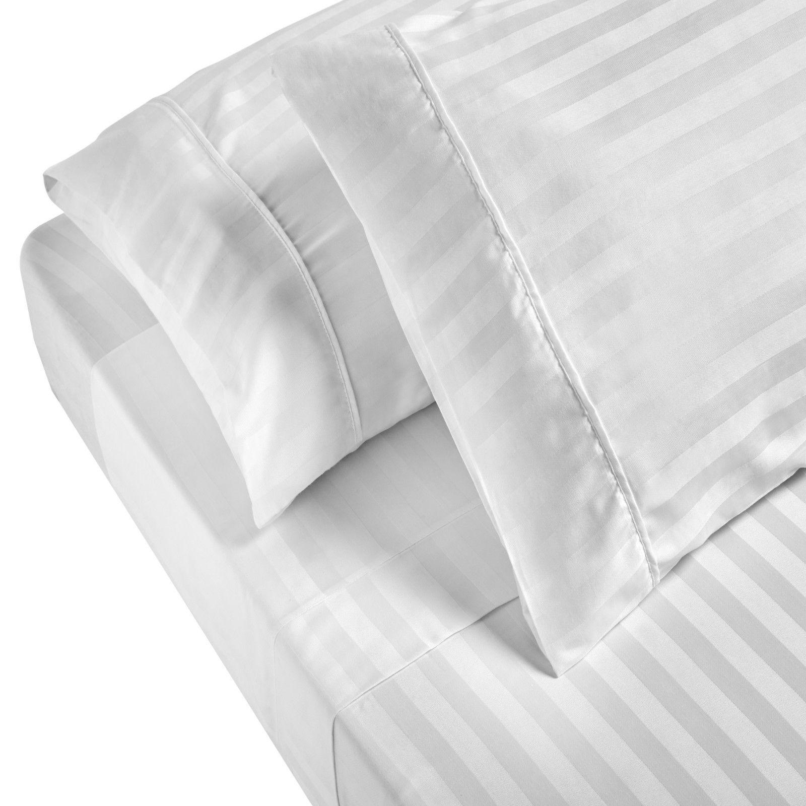 Royal Comfort 1200TC Sheet Set Damask Cotton Blend Ultra Soft Sateen Bedding Queen White - Bedzy Australia