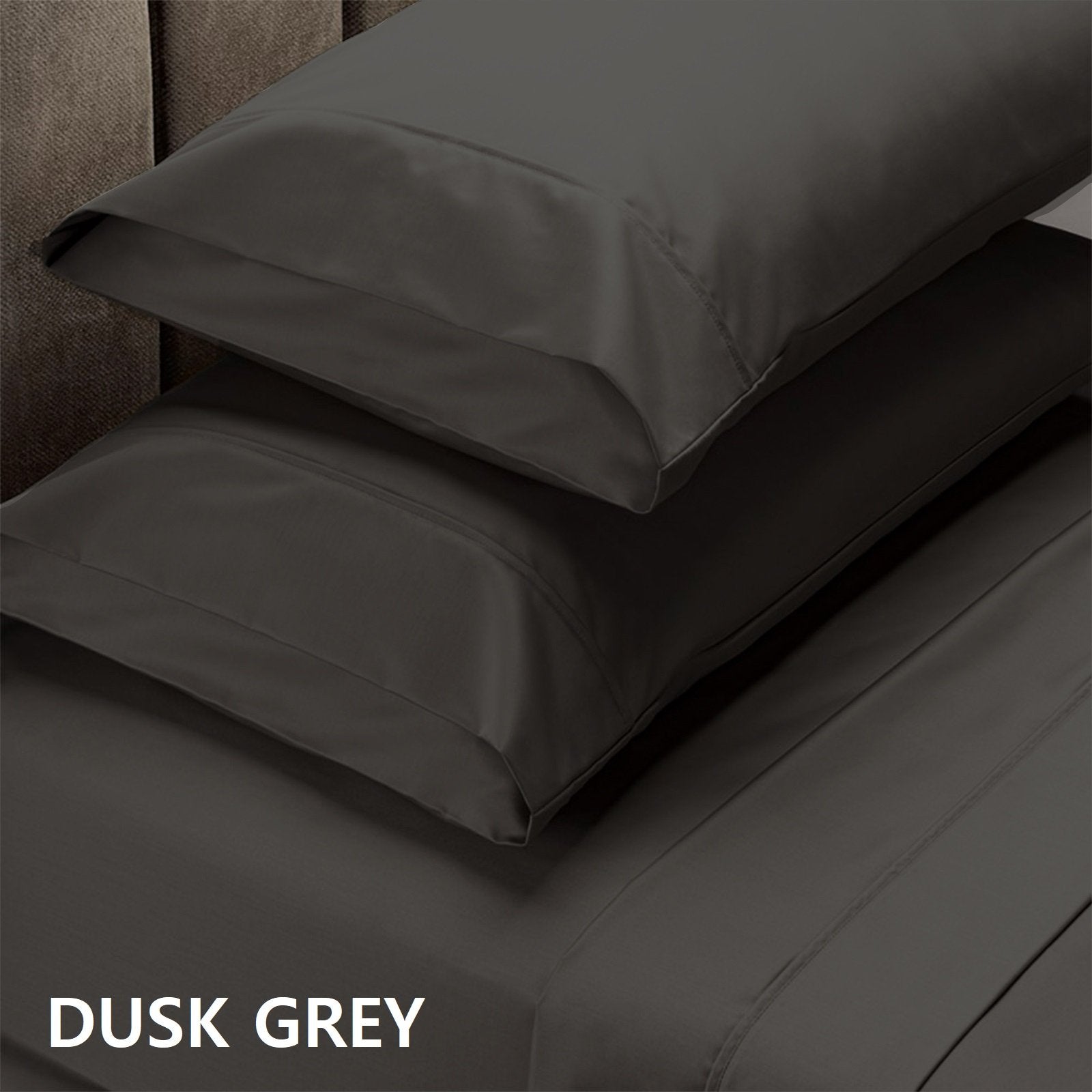 Royal Comfort 1500 Thread Count Cotton Rich Sheet Set 4 Piece Ultra Soft Bedding King Dusk Grey - Bedzy Australia