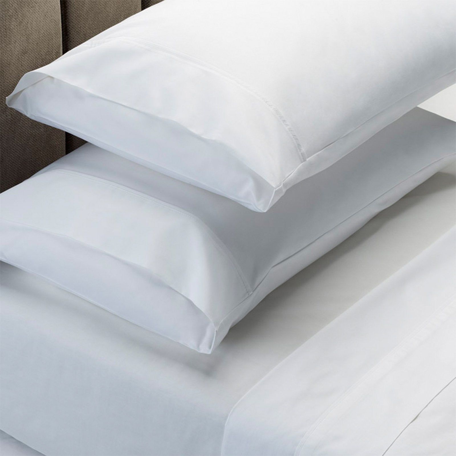 Royal Comfort 4 Piece 1500TC Sheet Set And Goose Feather Down Pillows 2 Pack Set Queen White - Bedzy Australia