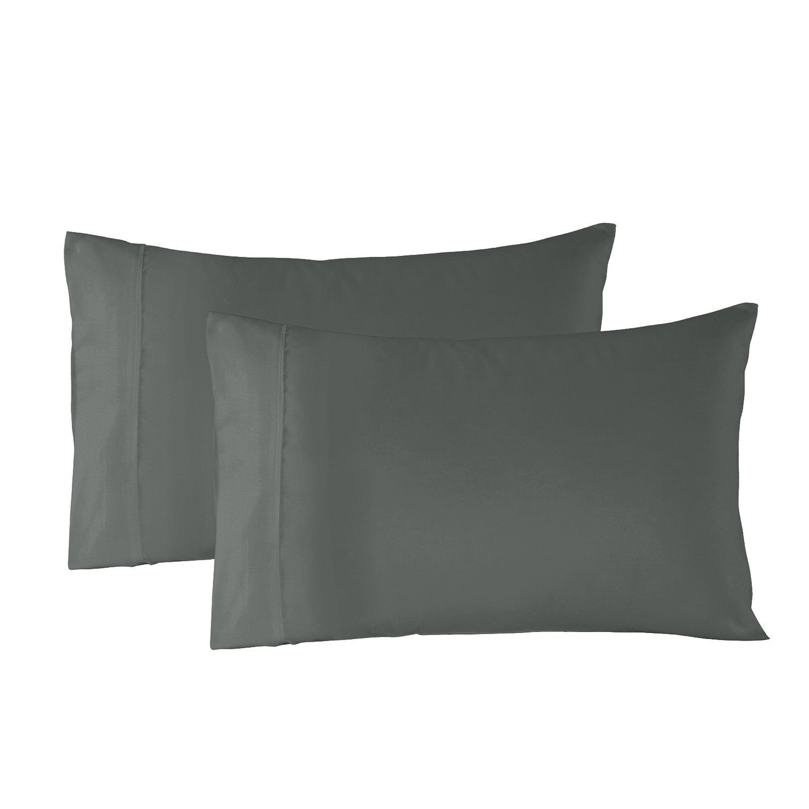 Royal Comfort Bamboo Blended Sheet & Pillowcases Set 1000TC Ultra Soft Bedding Queen Charcoal - Bedzy Australia
