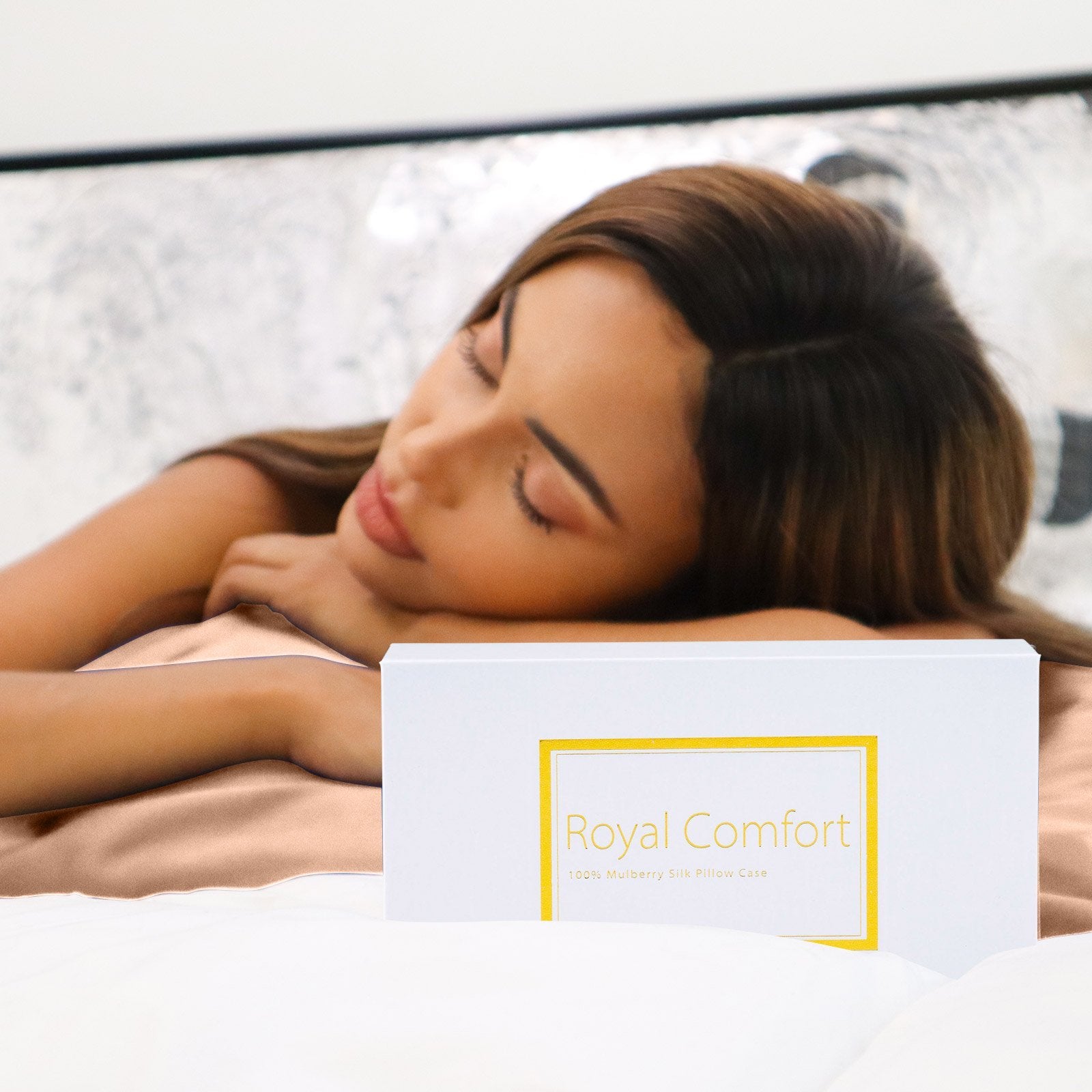 Royal Comfort Mulberry Soft Silk Hypoallergenic Pillowcase Twin Pack 51 x 76cm 51 x 76 cm Champagne Pink - Bedzy Australia