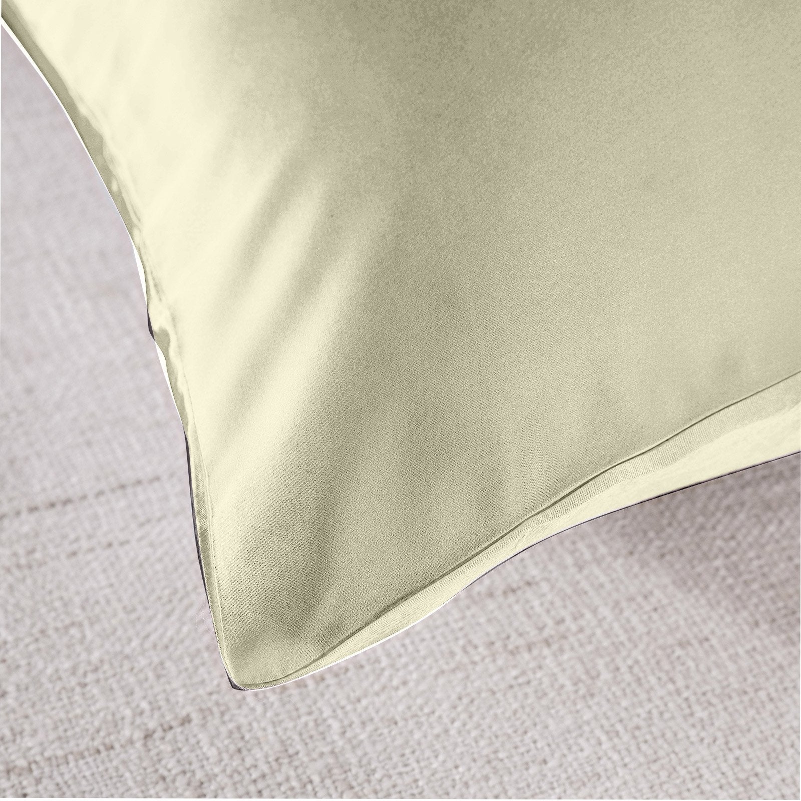 Royal Comfort Mulberry Soft Silk Hypoallergenic Pillowcase Twin Pack 51 x 76cm 51 x 76 cm Ivory - Bedzy Australia