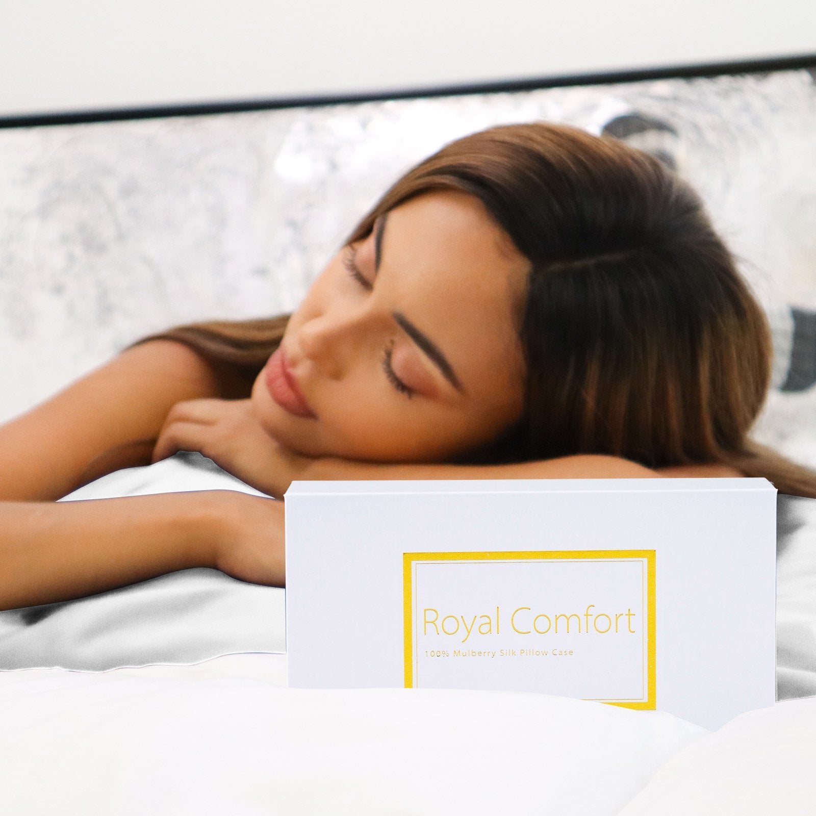 Royal Comfort Mulberry Soft Silk Hypoallergenic Pillowcase Twin Pack 51 x 76cm 51 x 76 cm Silver - Bedzy Australia