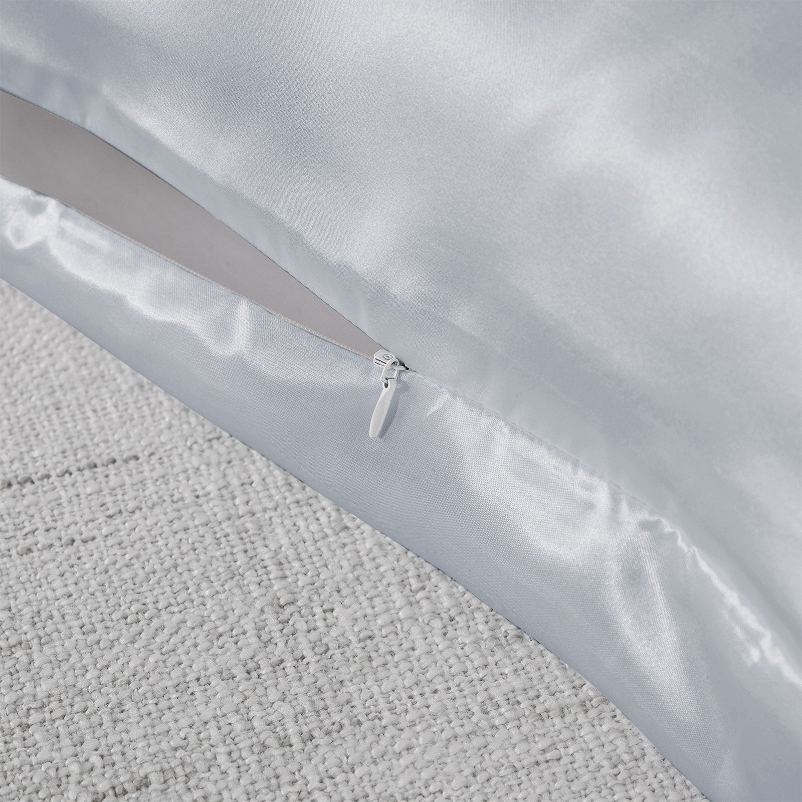 Royal Comfort Mulberry Soft Silk Hypoallergenic Pillowcase Twin Pack 51 x 76cm 51 x 76 cm Silver - Bedzy Australia