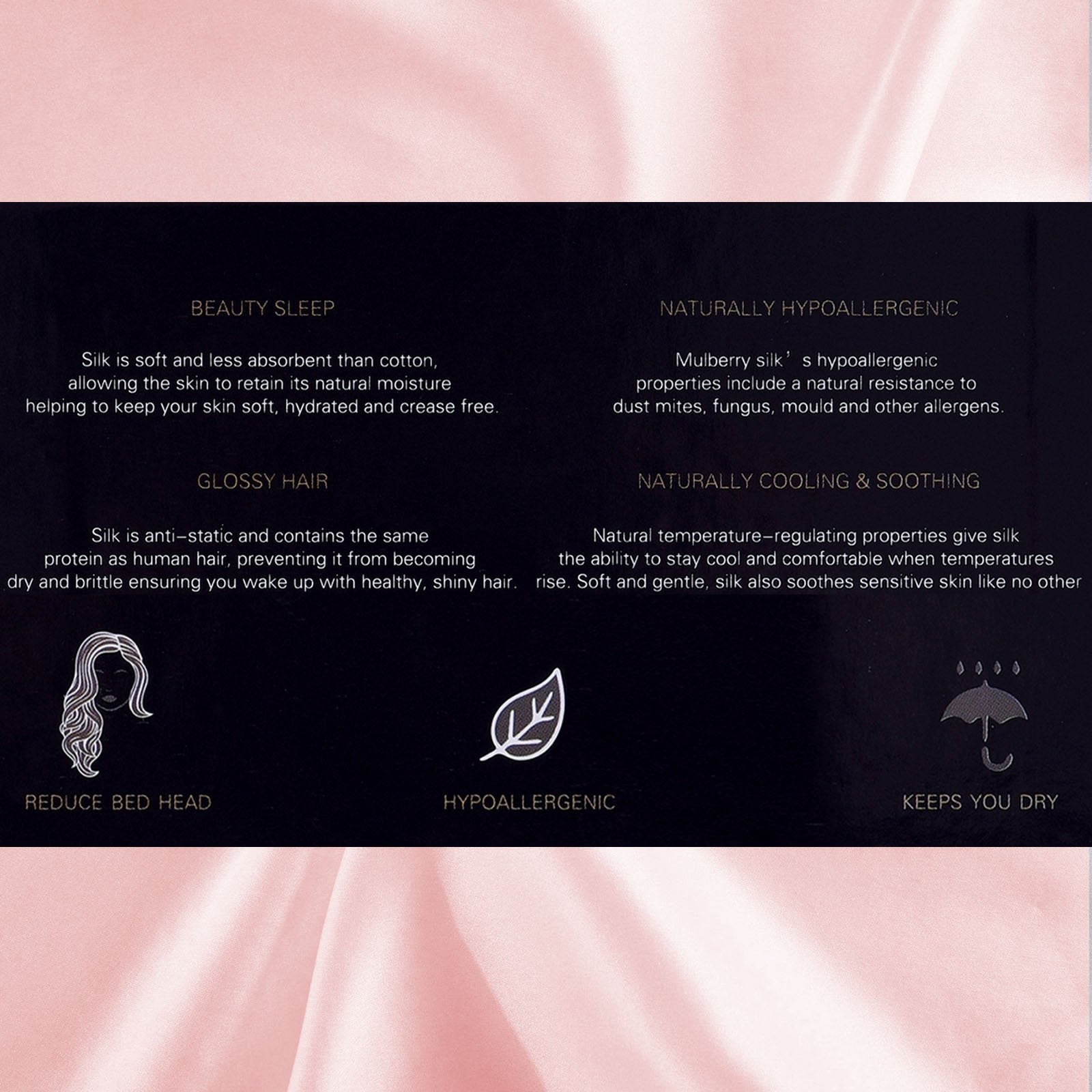 Royal Comfort Pure Silk Pillow Case 100% Mulberry Silk Hypoallergenic Pillowcase 51 x 76 cm Blush - Bedzy Australia