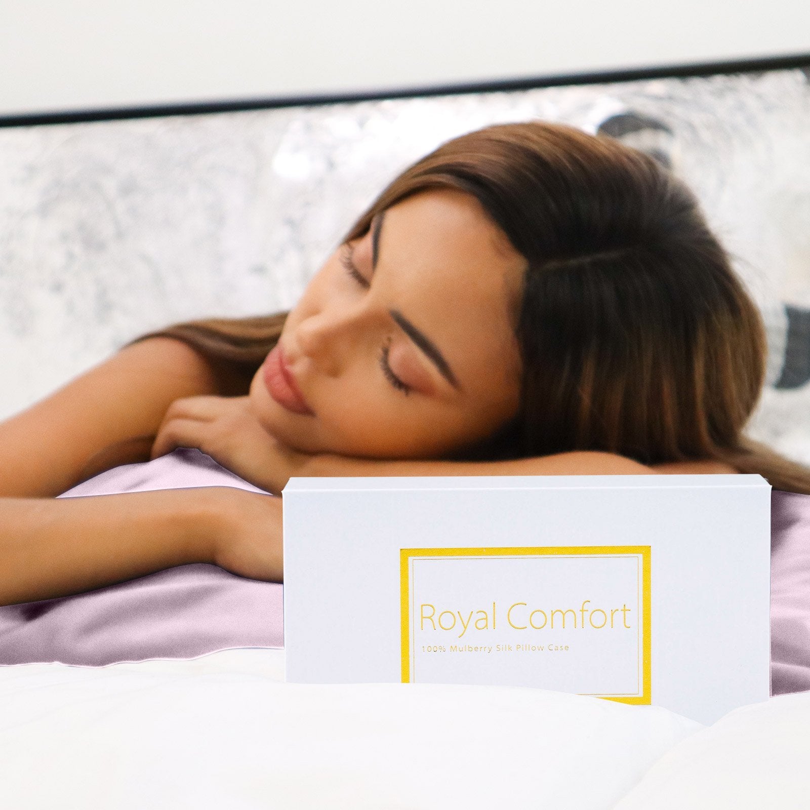 Royal Comfort Pure Silk Pillow Case 100% Mulberry Silk Hypoallergenic Pillowcase 51 x 76 cm Lilac - Bedzy Australia