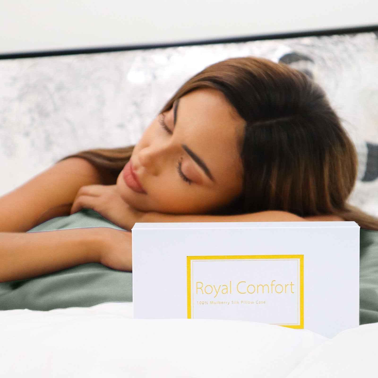Royal Comfort Pure Silk Pillow Case 100% Mulberry Silk Hypoallergenic Pillowcase 51 x 76 cm Sage - Bedzy Australia