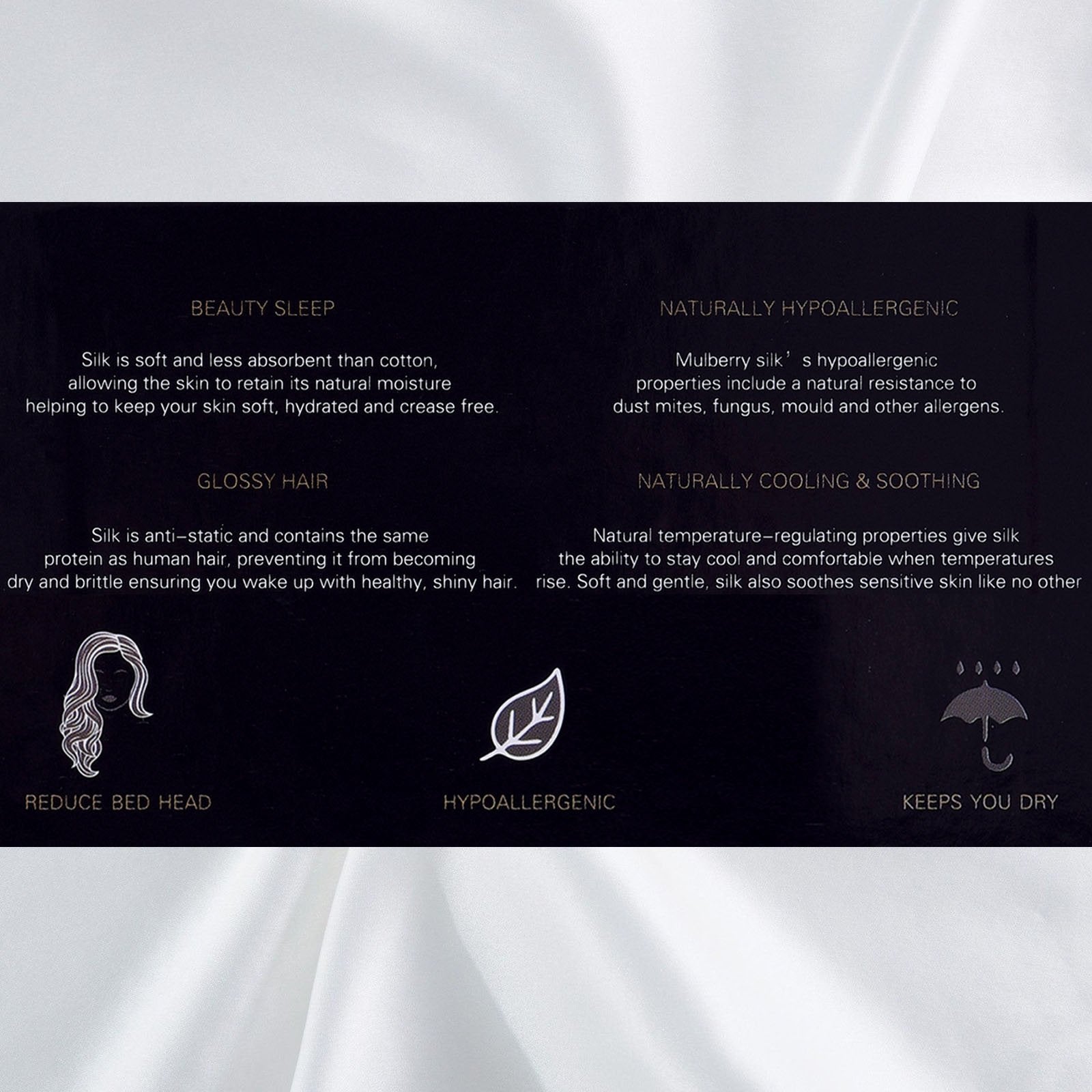 Royal Comfort Pure Silk Pillow Case 100% Mulberry Silk Hypoallergenic Pillowcase 51 x 76 cm White - Bedzy Australia