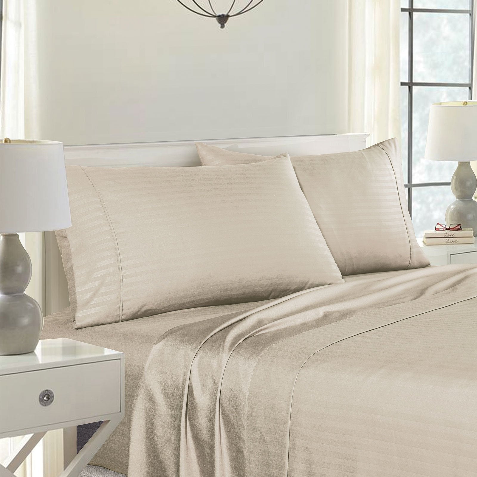 Royal Comfort Twin Pack Pillowcases Cooling Bamboo Blend Ultra Soft 51cm x 76cm 51 x 76cm Sand - Bedzy Australia