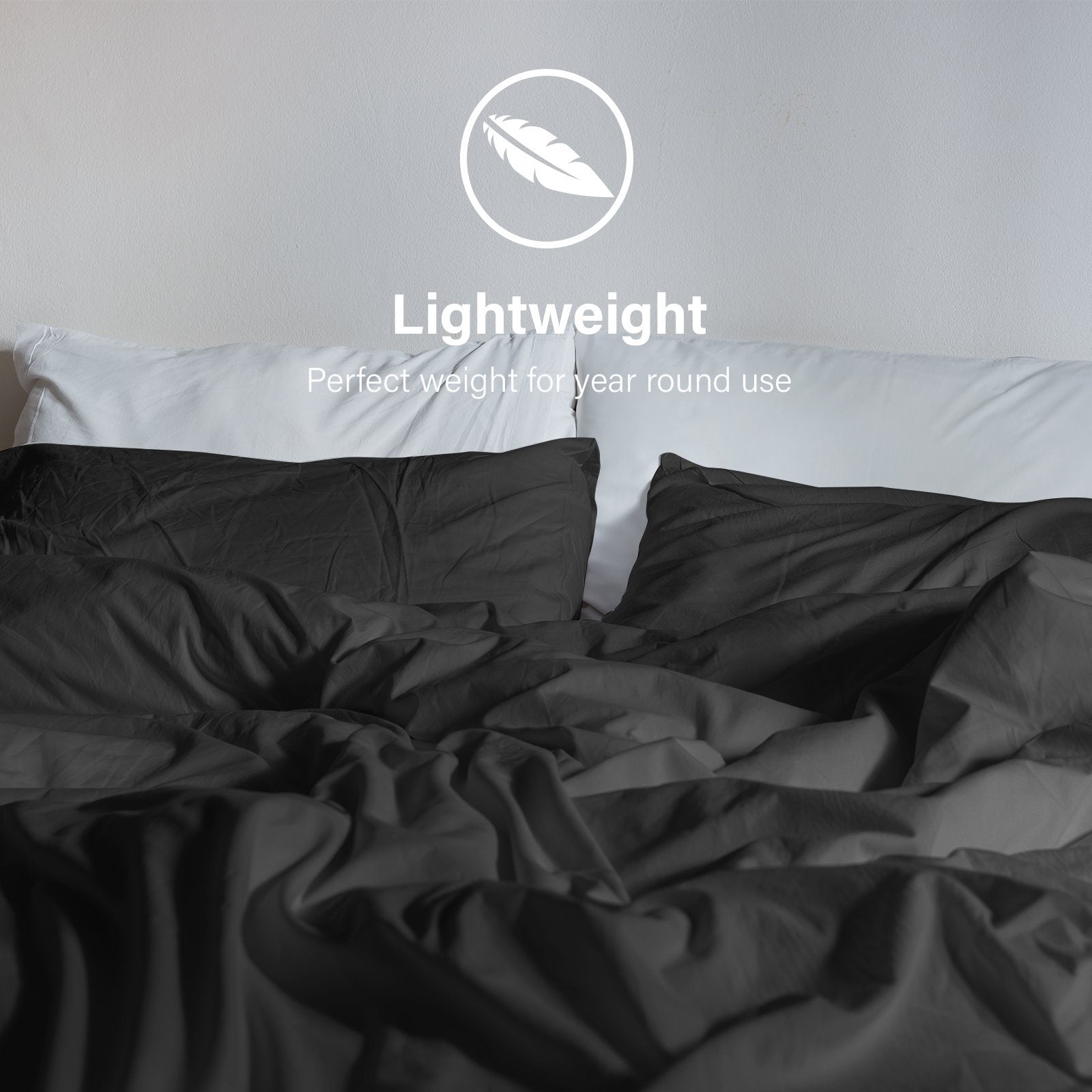 Royal Comfort Vintage Washed 100% Cotton Quilt Cover Set Bedding Ultra Soft Double Charcoal - Bedzy Australia