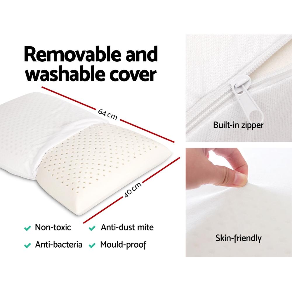 Set of 2 Natural Latex Pillows - Bedzy Australia