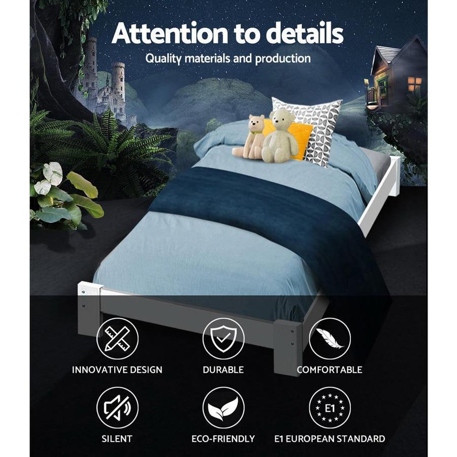 Single Package | Fairy Wooden Bed & Bonita Pillow Top Mattress (Medium Firm) - Bedzy Australia