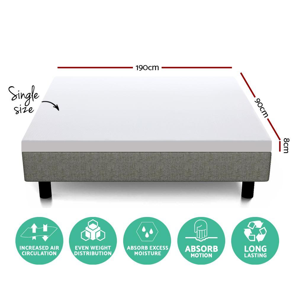 Single Size | Dual Layer Cool Gel Memory Foam Topper - Bedzy Australia