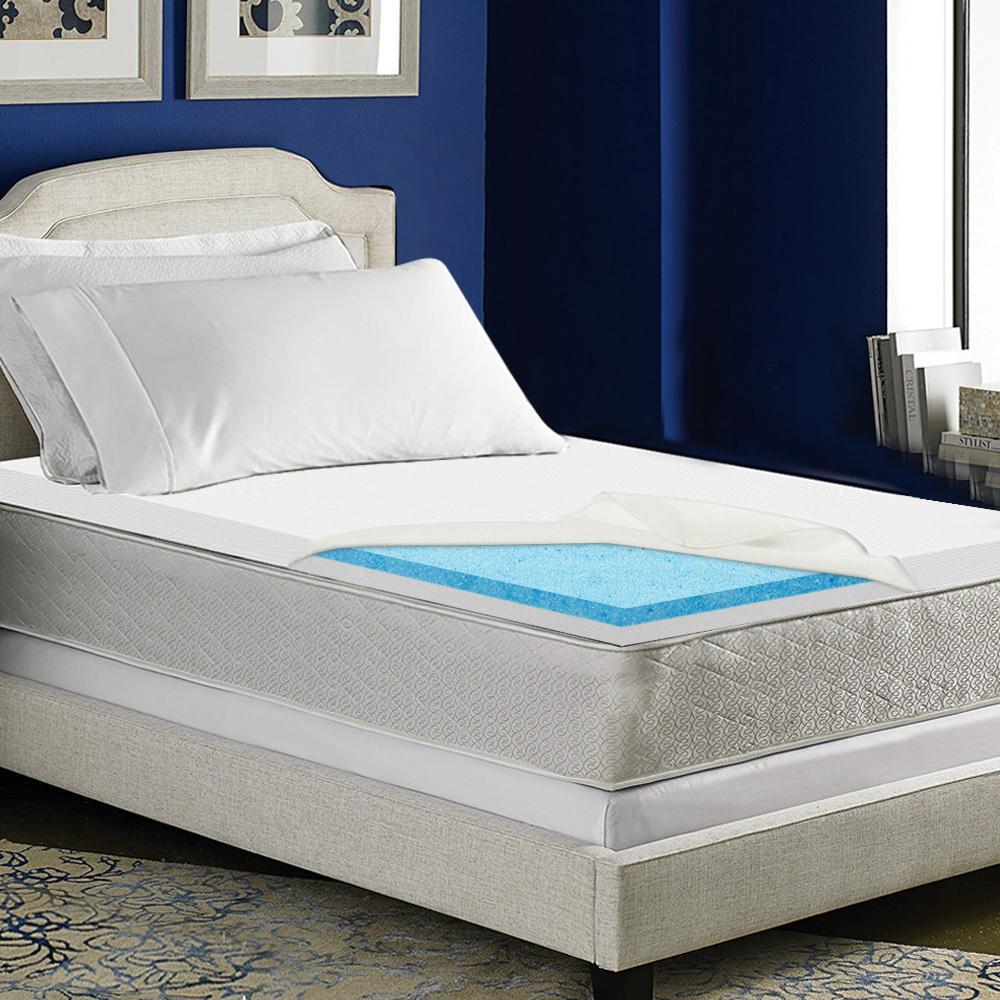 Single Size | Dual Layer Cool Gel Memory Foam Topper - Bedzy Australia