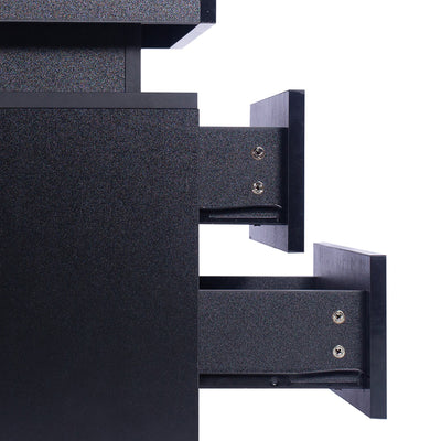 Levede Bedside Tables Side Table 2 Drawers Black-1954802716106690563