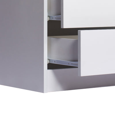 Levede Bedside Tables RGB LED Side Table White-1954802716282851333