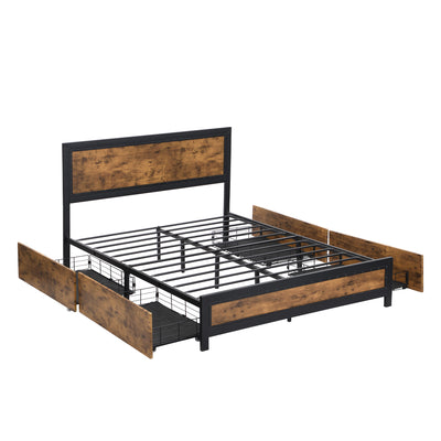 Levede Metal Bed Frame Queen Mattress-1954802935296823296
