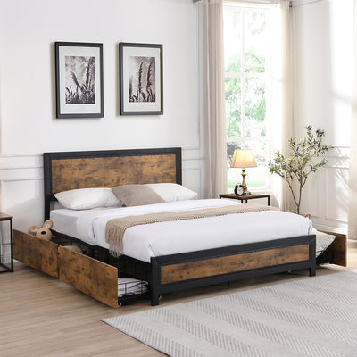 Levede Metal Bed Frame Queen Mattress-1954802935296823302