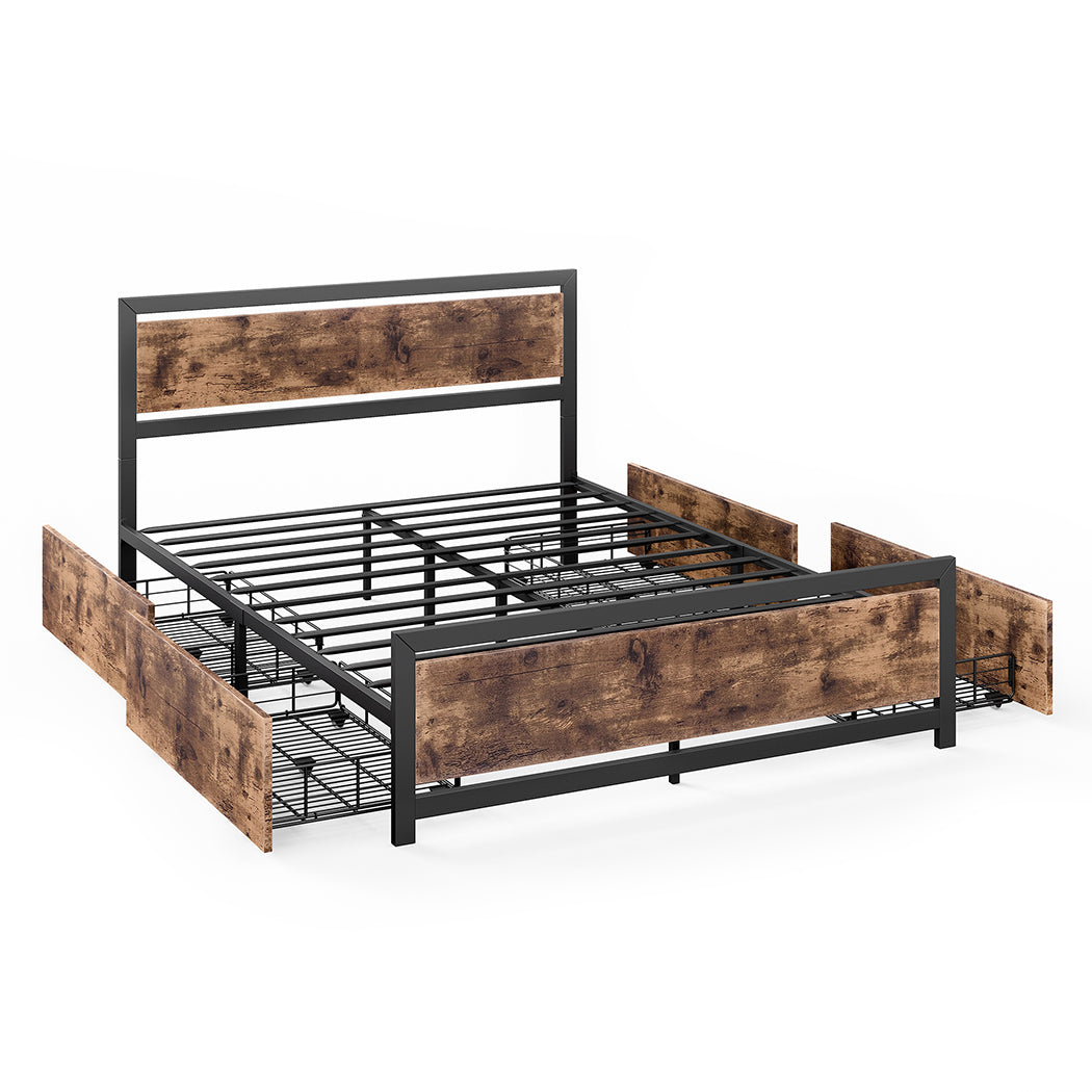 Levede Queen Bed Frame Industrial Mattress-1910113214197272576