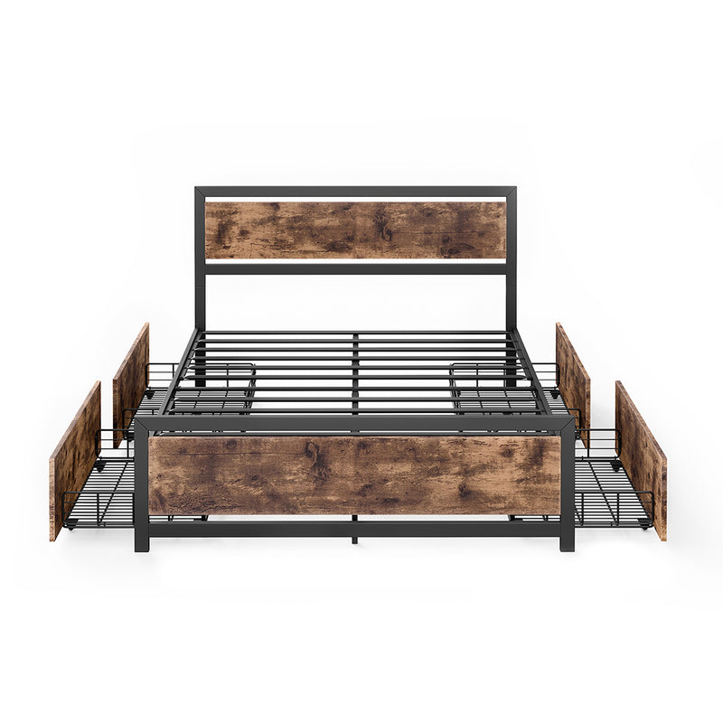 Levede Queen Bed Frame Industrial Mattress-1954802935724642305