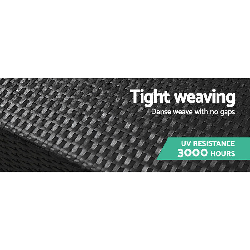 2PC Gardeon Outdoor Furniture Sofa Set Wicker Rattan Garden Lounge Chair Setting - Furniture > Outdoor - Bedzy Australia