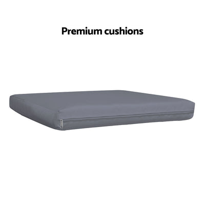 2PC Outdoor Dining Chairs Patio Furniture Rattan Lounge Chair Cushion Felix - Furniture > Outdoor - Bedzy Australia