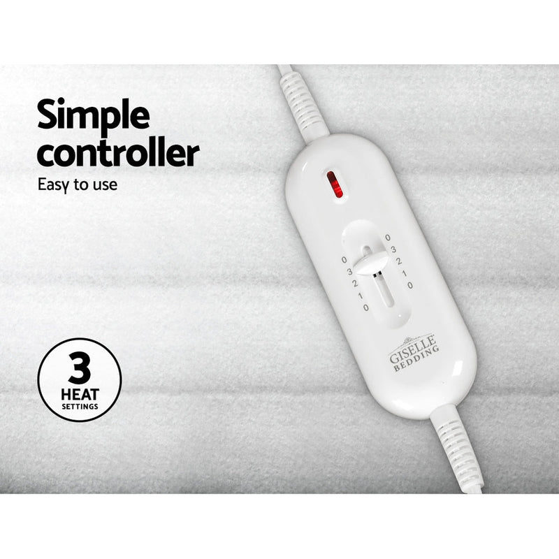 3 Setting Fully Fitted Electric Blanket - Single - Bedzy Australia