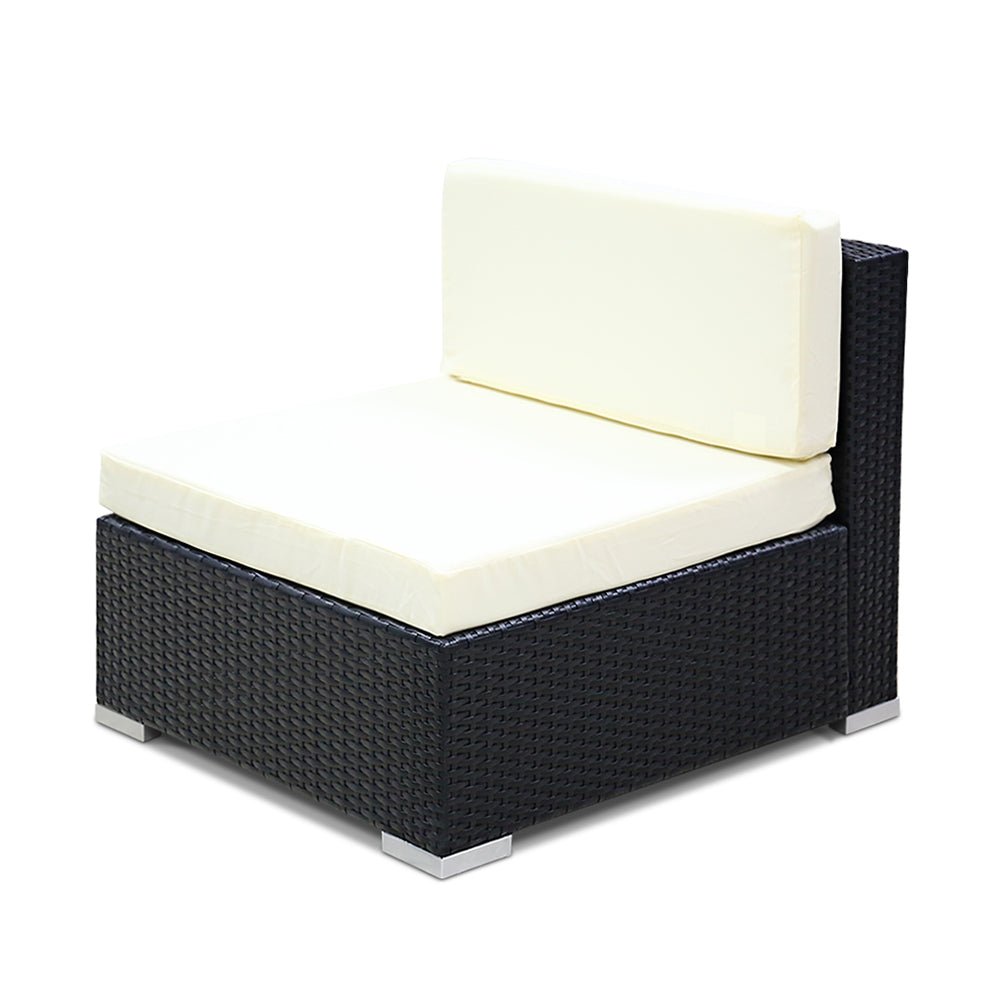 3PC Gardeon Outdoor Furniture Sofa Set Wicker Rattan Garden Lounge Chair Setting - Furniture > Outdoor - Bedzy Australia
