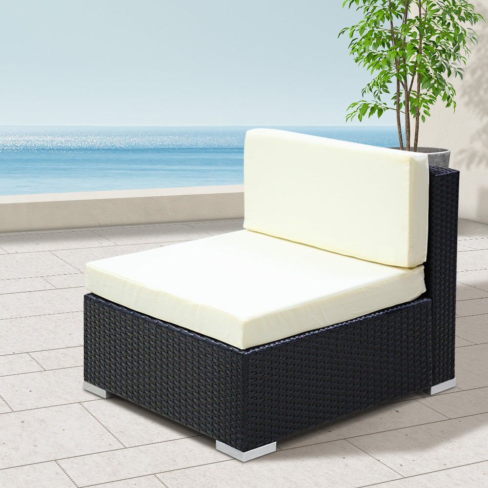 3PC Gardeon Outdoor Furniture Sofa Set Wicker Rattan Garden Lounge Chair Setting - Furniture > Outdoor - Bedzy Australia